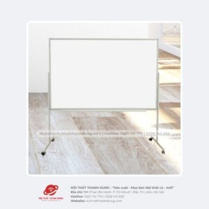 Bảng từ viết bút dạ, trắng, có chân, 1,2x1,6m