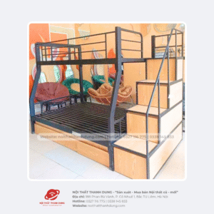 Giường lệch tâm kèm hộc gỗ - Loại 1