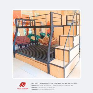 Giường lệch tâm kèm hộc gỗ - Loại 1