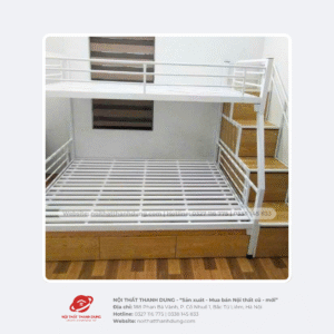 Giường lệch tâm kèm hộc gỗ - Loại 10