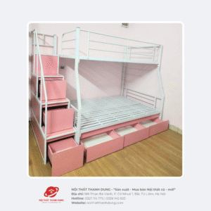 Giường lệch tâm kèm hộc gỗ - Loại 4