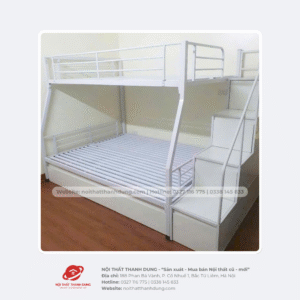 Giường lệch tâm kèm hộc gỗ - Loại 7