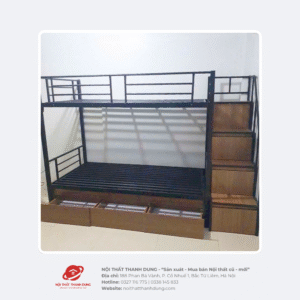 Giường lệch tâm kèm hộc gỗ - Loại 8