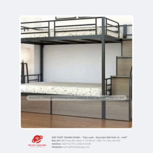 Giường lệch tâm kèm hộc gỗ - Loại 9