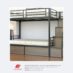 Giường lệch tâm kèm hộc gỗ - Loại 9