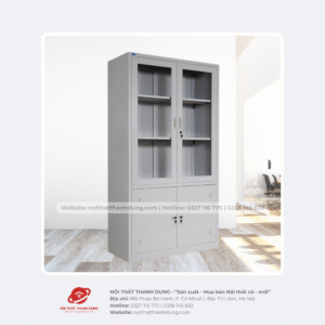 Tủ hồ sơ 2 cánh kính – Loại 1