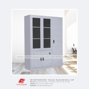 Tủ hồ sơ 3 cánh (2 cánh kính + 1 cánh k kính)