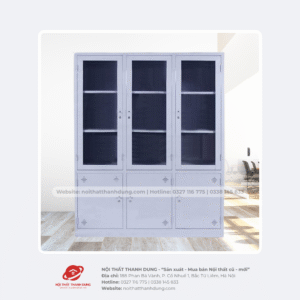 Tủ hồ sơ 3 cánh kính – Loại 1