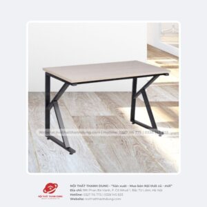Bàn gỗ văn phòng chân sắt chữ U, K, X, Z dài 1,4m