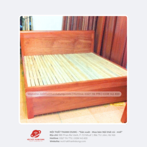 Giường gỗ xoan đào 1,6m