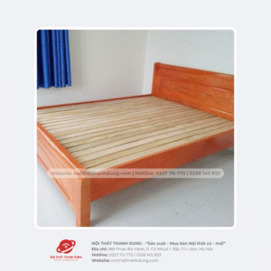 Giường gỗ xoan đào 1,8m
