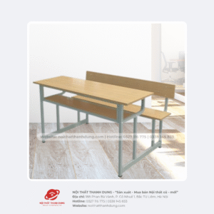 Bàn ghế học sinh đôi, liền